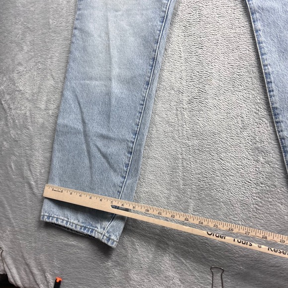 Levis 501 90s Jeans Womens 27x30 Light Wash Blue Straight Leg Denim A19590011 - Picture 8 of 12